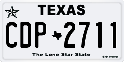TX license plate CDP2711