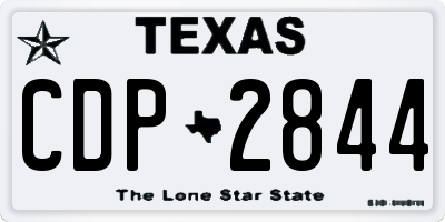 TX license plate CDP2844