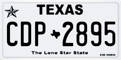 TX license plate CDP2895
