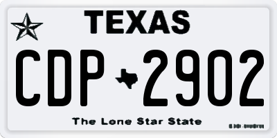 TX license plate CDP2902