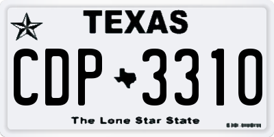 TX license plate CDP3310