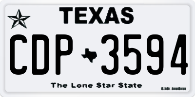 TX license plate CDP3594