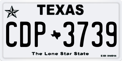 TX license plate CDP3739