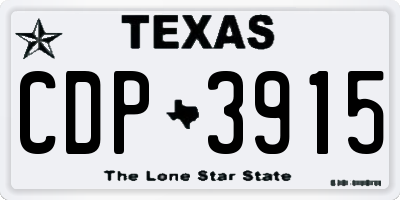 TX license plate CDP3915