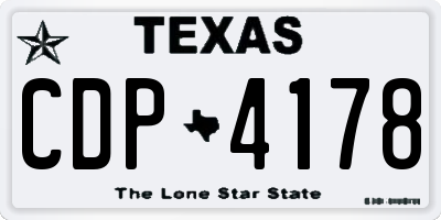 TX license plate CDP4178