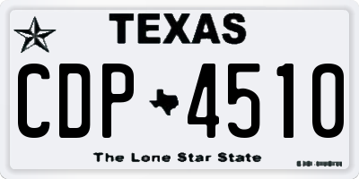 TX license plate CDP4510