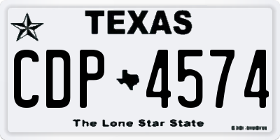 TX license plate CDP4574