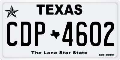 TX license plate CDP4602
