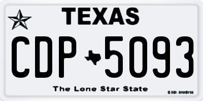 TX license plate CDP5093