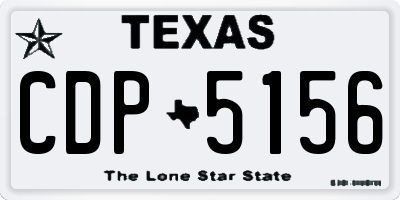 TX license plate CDP5156