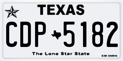 TX license plate CDP5182