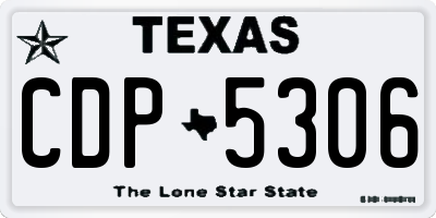 TX license plate CDP5306