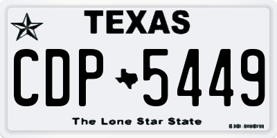 TX license plate CDP5449