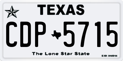 TX license plate CDP5715