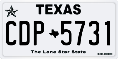 TX license plate CDP5731