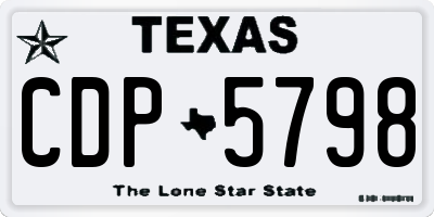 TX license plate CDP5798