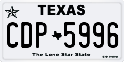 TX license plate CDP5996