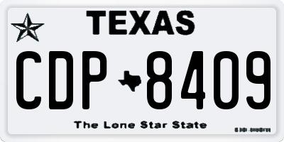 TX license plate CDP8409
