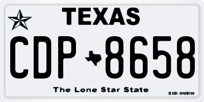 TX license plate CDP8658