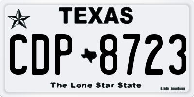 TX license plate CDP8723