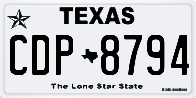 TX license plate CDP8794