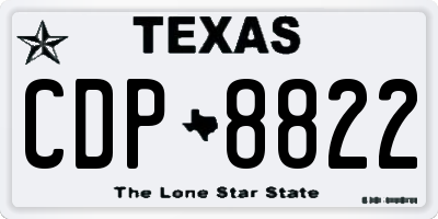 TX license plate CDP8822