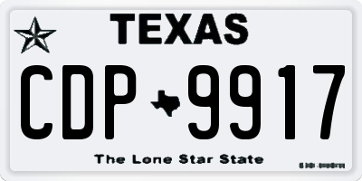 TX license plate CDP9917