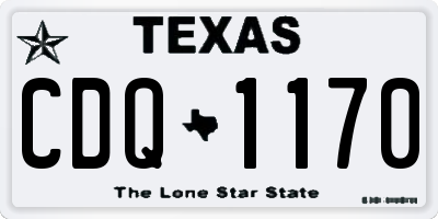 TX license plate CDQ1170