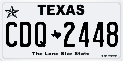 TX license plate CDQ2448