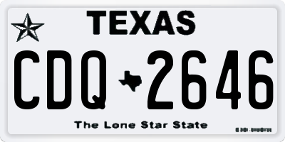 TX license plate CDQ2646