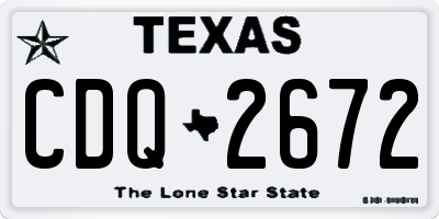 TX license plate CDQ2672