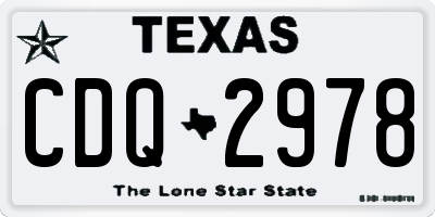 TX license plate CDQ2978