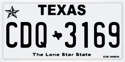 TX license plate CDQ3169