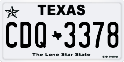 TX license plate CDQ3378