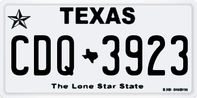 TX license plate CDQ3923