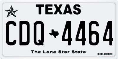 TX license plate CDQ4464