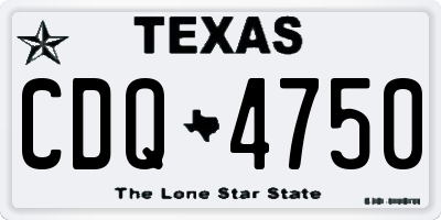 TX license plate CDQ4750