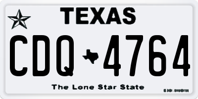 TX license plate CDQ4764