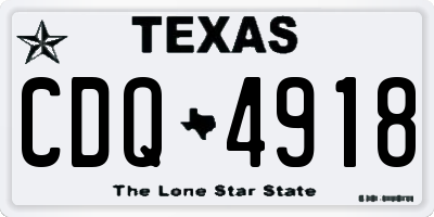 TX license plate CDQ4918