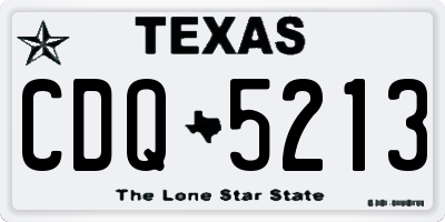 TX license plate CDQ5213