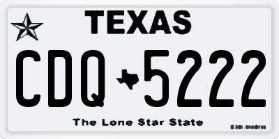 TX license plate CDQ5222