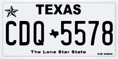 TX license plate CDQ5578