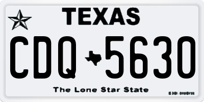 TX license plate CDQ5630