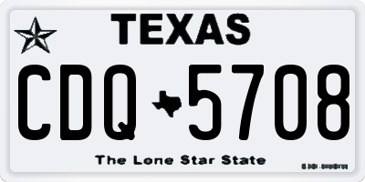 TX license plate CDQ5708