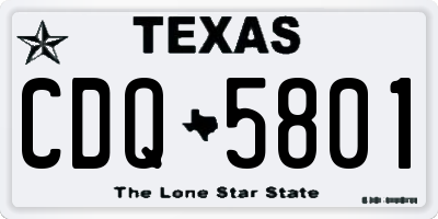 TX license plate CDQ5801