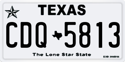 TX license plate CDQ5813