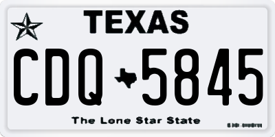 TX license plate CDQ5845
