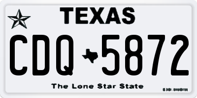 TX license plate CDQ5872