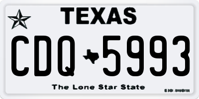 TX license plate CDQ5993