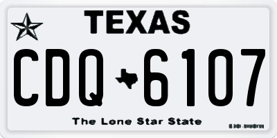 TX license plate CDQ6107